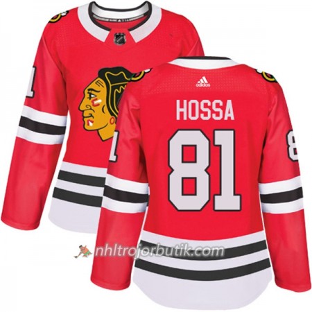 Dame Ishockey Chicago Blackhawks Tröja Marian Hossa 81 Adidas 2017-2018 Röd Authentic Dame Ishockey Chicago Blackhawks Tröja Marian Hossa 81 Adidas 2017-2018 Röd Authentic